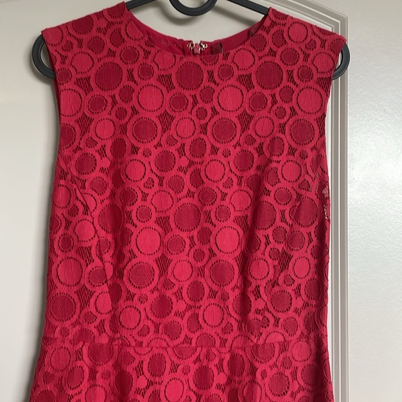 MaxMara StudioElegant Red Lace Midi Dress - Picture 6 of 16